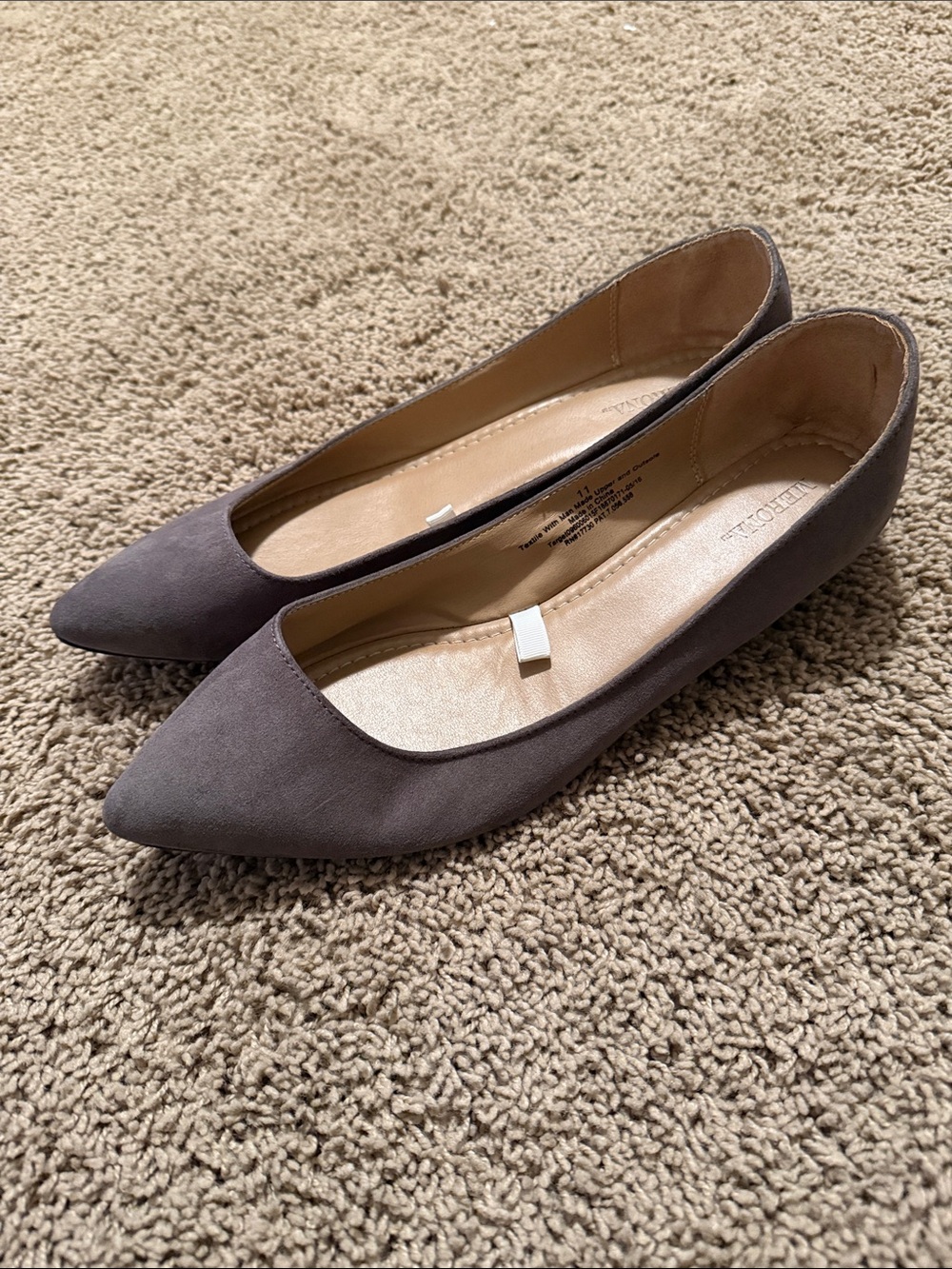 Merona Women's Pointed Toe Flats in Taupe